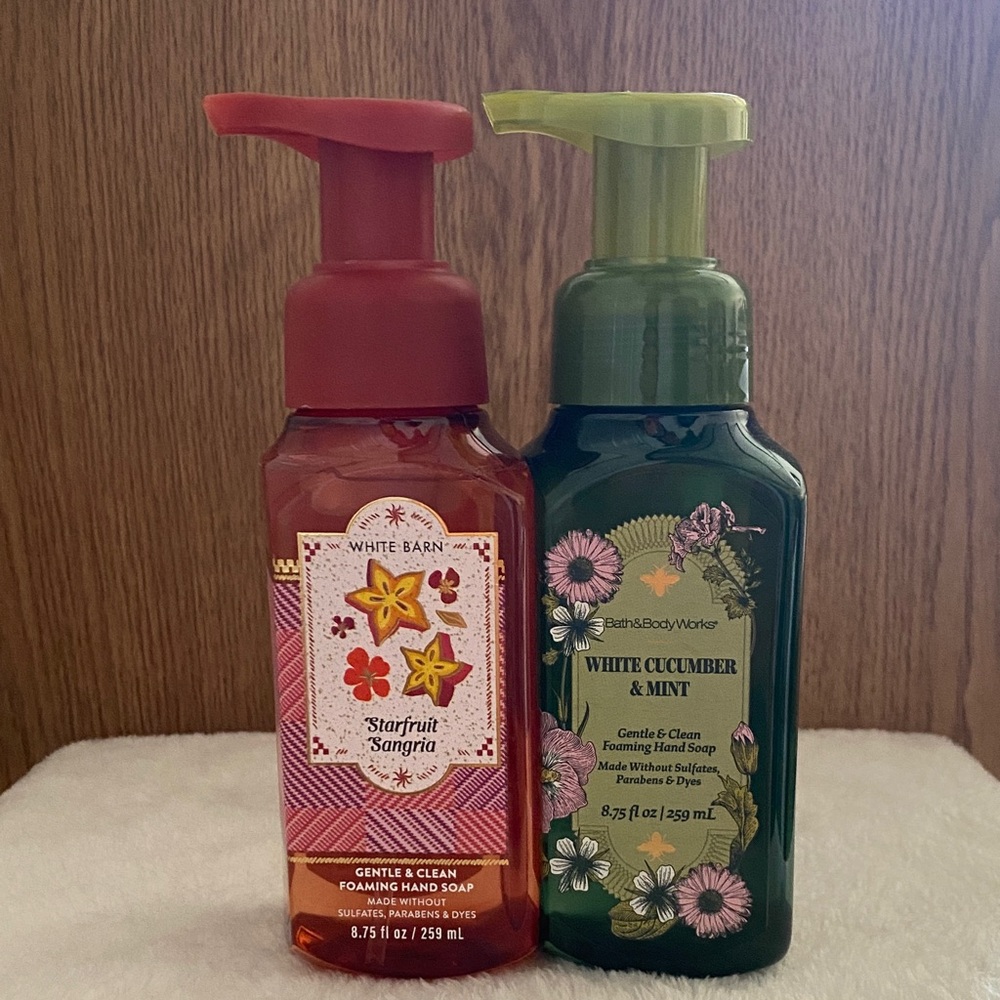 Bath & Body Works Starfruit Sangria & White Cucumber Mint Hand Soap Set